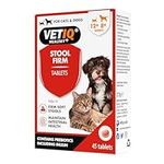 VETIQ Stool Firm 45 Tablets, Dog & Cat Stool Firmer, Prebiotic Fibre For Dogs, Pectin Stool Firmer For Dogs And Puppies 8 Weeks+, Aids the relief of symptoms of mild diarrhoea.