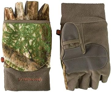 Manzella Mens Fleece Cold Weather Convertible Hunting Glove with Thinsulate, Realtree Edge, Medium