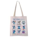 Cartoon Lover Gift Stitch The E T Tote Bag Gift For Women Singer Cartoon Gift (E T Stitch tote CA)