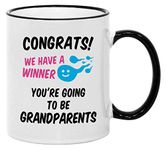 Casitika Pregnancy Announcement for Grandparents. 11 oz First Time Grandma Coffee Mug. Gifts for Baby Announcement to Grandparent. Congrats You're Going to be Grandparents.