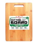 Bulfyss Large Natural Bamboo Wood Chopping Cutting Board for Kitchen Vegetables, Fruits & Cheese, BPA Free, Eco-Friendly, Anti-Microbial (34 x 24cm)