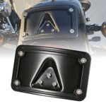 SoCiMa 3 Hole Curved Laydown License Plate Mount with Frame Compatible with Harley Davidson Replace# 3148 (Black)