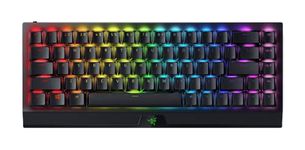 Razer BlackWidow V3 Mini HyperSpeed 65% Wireless Mechanical Gaming Keyboard: Green Mechanical Switches Tactile & Clicky - Phantom Pudding Keycaps - Chroma RGB - Up to 200 Hr Battery - Razer Snap Tap
