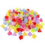 Honbay 200PCS 14mm Assorted Color Frosted Trumpet Flower Beads Acrylic Beads