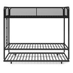 DHP Isaiah Triple Twin Metal Bunk Bed, Black