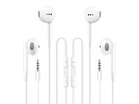 2 Packs Apple Wired Headphones Earbuds with Microphone,in-Ear Earphones Volume Control[Apple MFi Certified] Headphones Compatible with iPhone/ipad/Android/Computer and Other 3.5mm Jack Devices