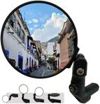 Hafny NEW Bar End E-Bike Mirror, Large Bicycle Mirrors for Electric Bike, HD Automotive Grade Glass Bicycle Mirror, Safe Blast-Resistance Cycling Mirror (HF-M958S-FR08) (Anti-glare Blue Glass)