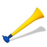 FUN FAN LINE - Pack x3 Plastic Trumpets/Vuvuzela stadium horn for soccer and sports events. Soccer fan trumpet. Noisy air horn for cheerleading and animation.