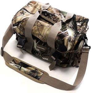 HUNTPAL Hunting Blind Duffle Bag with Insulated Lining, Tactical Shooting Range Bag with Phone Pouch (Leaf Camo)