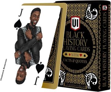 Urban Intellectuals Black History Playing Cards - African American Themed Gold Foil Cool Decks of Cards - Poker Blackjack Famous People Games Educational Quotes Fact Collectibles - Black