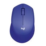 Logitech M330 SILENT PLUS Wireless Mouse, 2.4GHz with USB Nano Receiver, 1000 DPI Optical Tracking, 2-year Battery Life, Compatible with PC, Mac, Laptop, Chromebook - Blue