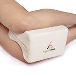 THE WINNER 2020* PREMIUM Knee Pillow for Side Sleepers - Hypoallergenic Leg Pillow for Sleeping - Sciatica/Back/Leg/Hip/Joint Pain Relief - Bamboo Washable Cover - Doctor Designed/CertiPUR Certified