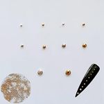 NAIL ANGEL Approx.1000pcs/bag Nail Art Round Metal Stud Different size Stud Gold and Silver Color 10011