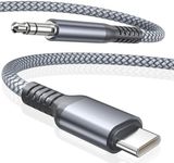 Elebase iPhone 16 16e 15 Aux Cord 4FT,USB C Aux Cable,Type C to 3.5MM Jack Audio Adapter Auxiliary Cord for Car,New Apple 15 Pro Max Plus,iPad mini Air,Samsung Galaxy Z Fold Flip,S25 S24 S23 FE Ultra