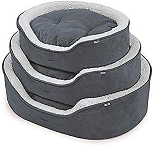 Kazoo Manhattan Dog Bed, Large, Grey/White