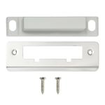 DOITOOL Door Lock Plate Stainless Steel Strike Plate for Home Light Grey