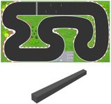 Race Track for Mini RC Car Models, LDARC 1609A RC Track with Barriers, Idea Gift for Vehicle Enthusiasts (1600 * 900MM)
