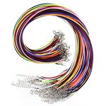 TUPARKA 60 Pcs Necklace Cord 2mm Waxed Necklace Cord with Clasp Necklace String for DIY Bracelet Necklace Jewelry Making, 10 Colors