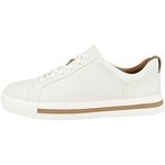 Clarks Women's Un Maui Lace Low Top Sneakers, White White Leather, 5 UK