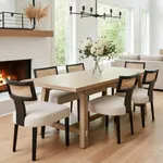 HNY Mid Century Modern Rattan Dinin