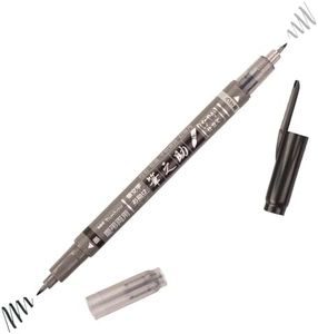 Marqueur double pointe noir/gris WS-TBS Tombow Fudenosuke