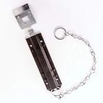 Heavy Duty Spring Loaded Pull Chain Bolt Gate/Garage Door Ground Latch Lock