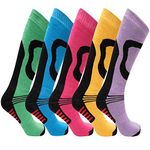 SX168-4-6 - Ladies Ski Socks 5 Pack - 4-6 - (EU 37-39)