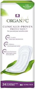 Organyc Certified Organic Cotton Liners for Incontinence, Certified Odor Control, Free from Perfumes, Dyes, Plastics, and Chemicals, Ultra-Thin, 96 Count