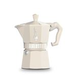 Bialetti Exclusive Moka Pot, Premium Italian Stovetop Espresso Maker, Italian Made; Moka Pot/Percolator/Coffee Maker/Mocha Pot for an Authentic Italian Coffee (Cream, 3 Cup)