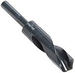 Drill America DWDRSD Series Qualtech High-Speed Steel Economy Reduced-Shank Drill Bit, Black Oxide Finish, 1/2" Round Shank, 1-1/4" Size, Pack of 1, 3-Flat