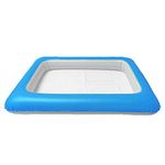 Inflatable Play Tray from Zimpli Kids, Children's Sandbox Portable Table, Perfect Sensory, Messy Play Tray for Sand, Mud and Water, Blue & White