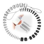 Nut and Bolt Thread Checker (Inch & Metric) -44 Male/Female Thread Identifier Gauges - 23 Inch & 21 Metric, Male/Female Gauges for Quickly Checking Nuts and Bolts Inch or Metric and Verifying The Size