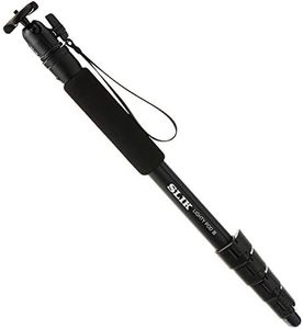 SLIK LIGHTY POD III Monopod Kit w/SBH-100 Ball Head 63" Tall (618-719) - Folds Down to 21", Weighs 1lb, Supports 8lbs, Easy to Operate Lever Leg Locks