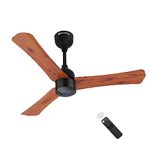 atomberg Renesa+ 900mm BLDC Ceiling Fan with Remote Control | BEE 5 star Rated Energy Efficient Ceiling Fan | High Air Delivery with LED Indicators | 2+1 Year Warranty (Golden Oakwood)