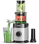 TOPZEE Masticating Juicer Machines, Powerful Slow Cold Press Juicer with Feed Chute, Juicer Machines Vegetable And Fruit, 24 oz Juice Cup, Easy to Clean with Brush