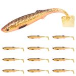 TRUSCEND Hand-Painted Soft Fishing Lures, Well-Made Easy Catching Lures for Family Fishing Gifts, Great Action Swimbait for Versatile Rigs, All-Conditions Fishing Gear for Bass Trout Crappie Walleye