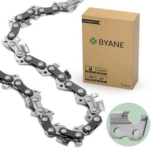 BYANE Carbide Chainsaw Chain 28 Inch, 3/8 Pitch, 050" Gauge, 91 Drive Links, Low Kickback, Skip Tooth- 36760050091, 33RSF 91 Fits Stihl MS660, MS440, MS391 and More - 72EXJ091G (1 Chain)