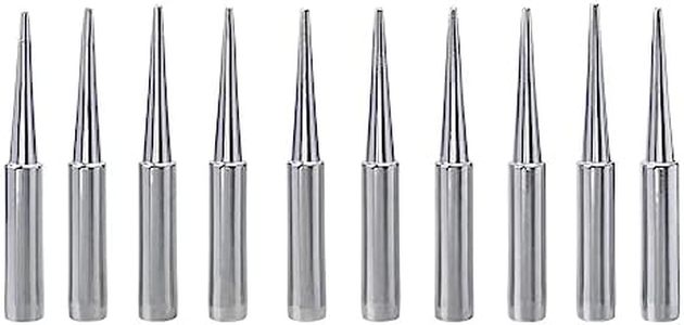 Bestgle 10 Pcs Soldering Iron Tips Set 900M Solder Iron Tip Replacement Kits Fine Solder Gun Tips for Hakko, Radio Shack, TENMA, ATTEN, Quick, Aoyue, Yihua Solder Station and More Tools