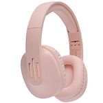 ZIHNIC Bluetooth Headphones Over Ear, 5 EQ Modes Wireless Headphones, Foldable Lightweight Headset with Deep Bass, HiFi Stereo, Microphone for Online Class,Office,PC,Phone(Pink)