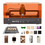 BlazeX M3 10W Laser Engraver Machine, 0.01mm Ultra-Precision Laser Cutter and Engraver Machine for Wood Metal Glass Leather, Beginner-Friendly, with Enclosure Honeycomb Engraving Materials, Class 1