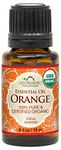 US Organic 100% Pure Sweet Orange Essential Oil - USDA Certified Organic - 15 ml - w/Improved caps and droppers (More Size Variations Available)