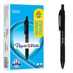 Paper Mate Alfa Retractable Ballpoint Pens | Medium Point (1.0 mm) | Black Ink | 12 Count