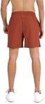 ODODOS Men's Athletic Shorts with Pockets 7" Quick Dry Lightweight Workout Gym Running Shorts, Rust, Small