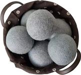 Lypumso Wool Dryer Balls Pack of 6 XL, Organic Premium Wool for Laundry, Natural Fabric Softener - Anti Static, Baby Safe, No Lint, Odorless and Reusable, Saves Drying Time