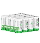 DURNERGY CR123A 3V Lithium Battery 16 Pack, 10 Years Shelf Life, 123A Batteries Lithium, 123A Lithium Batteries 3 Volt High Power, CR123A Battery