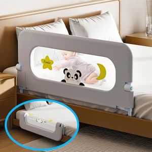 Baby Bed Guard Rail for Toddler - Adjustable Heights, Swing Down Bedrail, Extra Tall Child Safety Side Railing Guards for Kids - Toddler Bed Rail for Queen, King, Twin, and Bunk Size Beds (48 inch)