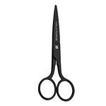 HALO FORGE Sharp Small Scissors: Straight Black Sewing Shears Titanium Forged Stainless Steel Pointed Tip for Cutting Dressmaking Fabric Leather Crafting DIY Supplies - 6 Inch