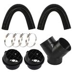 Diesel Heater Exhaust Pipe Set 75mm Heater Ducting Y Piece Diesel Heater Ducting 75mm Tube for Diesel Heater Accessories Parking Heating Hose Night Heater Ducting Heater Pipe Kit Heater Outlet Hose