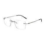 Square Rimless Titanium Eyeglasses 
