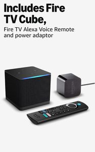 Amazon Fire TV Cube 4K Streaming Media Player – Hands-Free Alexa